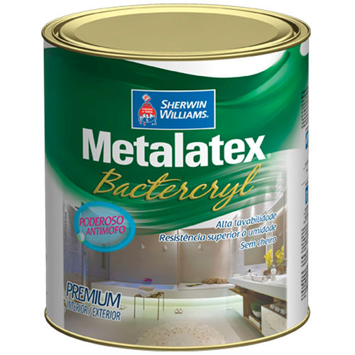 Metalatex Bactercryl Sem Cheiro - Semi Brilho Branco 900 Ml