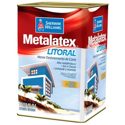 Metalatex Litoral Sem Cheiro 18 Litros - Acetinado Branco