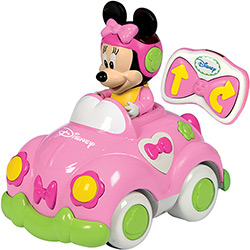 Meu Primeiro Carrinhode Controle Romoto Minnie Rosa com Branco e Verde - Disney