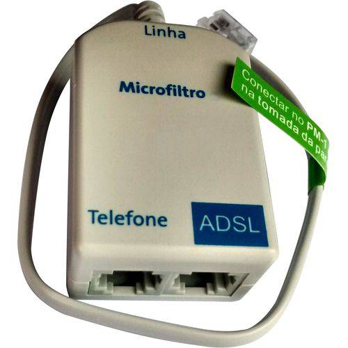 Micro Filtro ADSL Duplo - Pacote com 3 Unidades