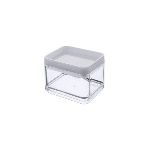 Micro Organizador 7,3 X 5,5 X 5,5 Cm Mod Cristal com Branco - Coza
