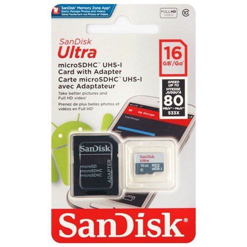 Tudo sobre 'Micro SD Sandisk 16 GB'