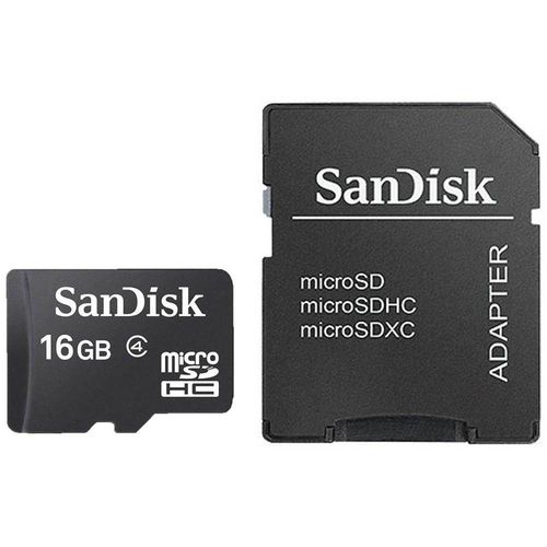 Micro Sd Sandisk 16gb C/adaptador