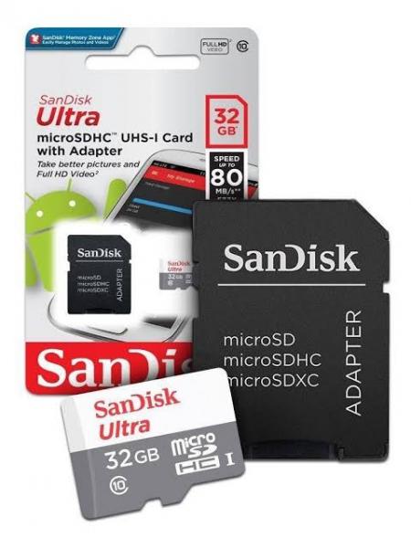 Micro Sd Sandisk 32gb Classe 10