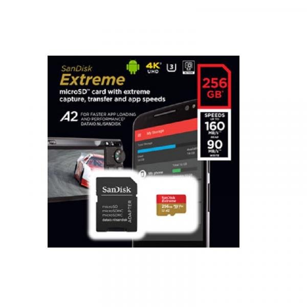 Micro Sd Sandisk Sdxc Extreme A2 U3 160mb/s 256gb