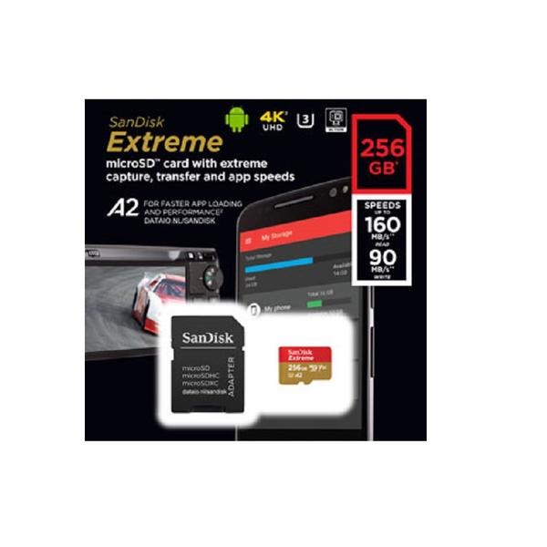 Tudo sobre 'Micro Sd Sandisk Sdxc Extreme A2 U3 160mb/s 256gb'