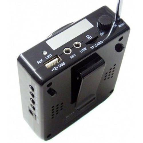 Microfone Amplificador de Voz, Palestras, Caixa de Som, Radio, Usb e Bateria