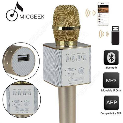 Microfone Bluetooth Karaoke Sem Fio com Alto Falante Voice