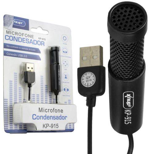 Tudo sobre 'Microfone Condensador para Gravacao no Pc Mesa Knup Kp-915 Kp-915 Generico'