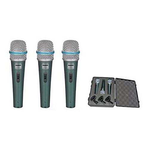 Microfone Dinamico Pro Btm-57a - Kit 3 Pecas com Maleta e Cachimbo
