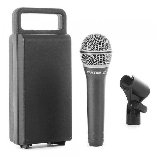 Microfone Dinâmico Samson Q7 com Cachimbo e Case Original