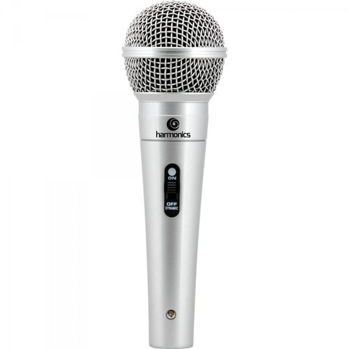 Microfone Dinâmico Supercardióide Cabo 4,5m Mdc201 Prata Harmonics