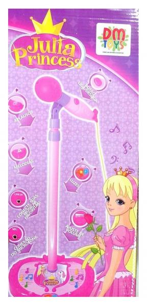 Microfone Infantil Julia Princess Dmtoys - Dm Toys