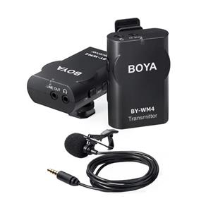 Microfone Lapela Sem Fio para Smartphone e Câmera Boya By-Wm4