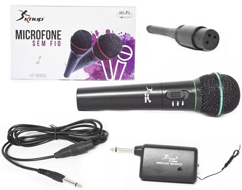 Microfone Multimidia Sem Fio Kp-M0005 Kp-M0005 Knup