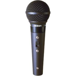 Microfone Profissional com Fio Preto Fosco Sm58b Leson