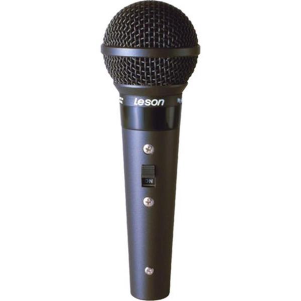 Microfone Profissional com Fio Preto Fosco Sm58b Leson