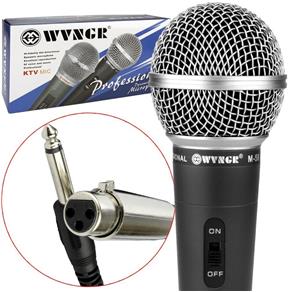 Microfone Profissional Dinamico com Cabo WVNGR M-58 M-58