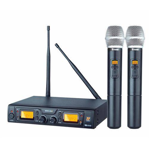 Microfone S/ Fio Duplo de Mão UHF Staner SRW 48D