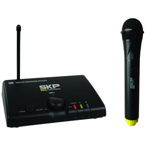 Microfone Sem Fio SKP Mini-I UHF de Mão Distância Máxima de Operação 50 Metros