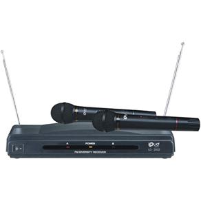 Microfone Wireless Ld-2002 Fm Duplo Preto Loud
