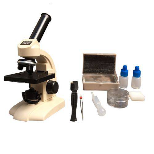 Microscópio Biológico Monocular com Aumento 70 a 400x Opton XSP-31