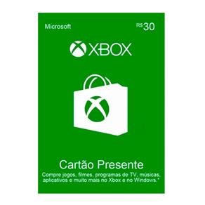 Microsoft Gift Card R$ 30 - Xbox Live Brasil