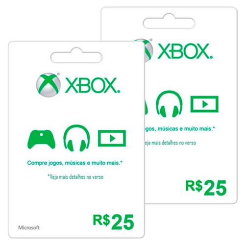 Microsoft Gift Card R 50 - Xbox Live Brasil
