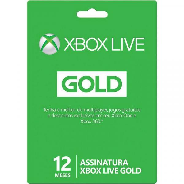 Microsoft Live Card Microsoft Gold 12 Meses para Xbox 360 e Xbox One