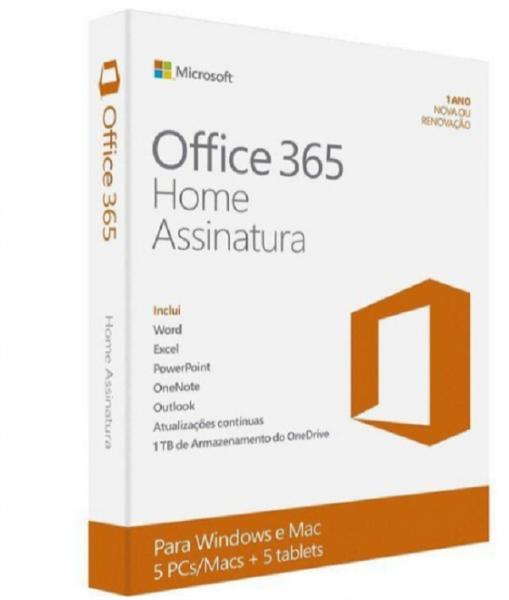 Microsoft Office 365 Home- para Até 5 Computadores (PC ou Mac) e 5 Tablets
