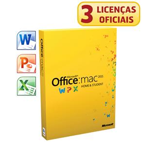 Microsoft Office Home & Student 2011 para Mac - Word/Excel/Power Point 3 Licenças Oficiais para Mac