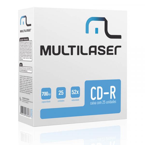Mídia CD-R com 25 Unidades 700MB CD029 - Multilaser - Multilaser