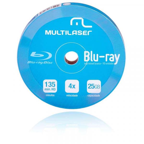 Mídia Dvd-R Multilaser Shrink Blue Ray Pino com 10 Unidades - DV057