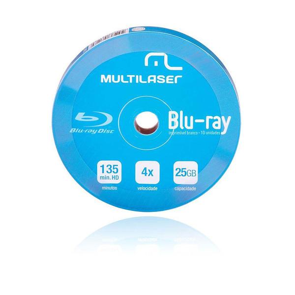 Mídia Dvd-R Shrink Blue Ray Pino com 10 Unidades Multilaser - DV057