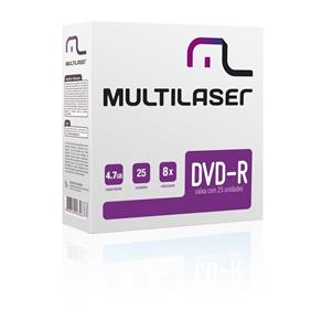 Midia DVD-R Velocidade 8X com 25 Unidades - Dv042 - Multilaser