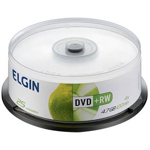 Mídia Dvd + Rw 4.7Gb 120 Min 4x Bulk 25 248684 Elgin