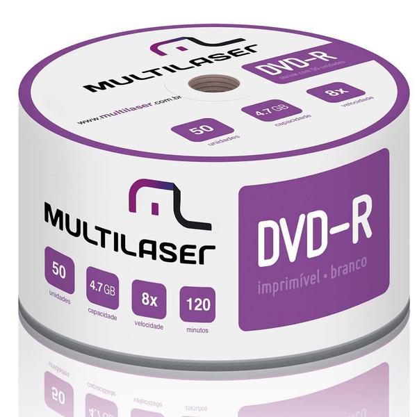 Mídia Multilaser Dvd-R Printable 08X 4.7 Gb - DV052