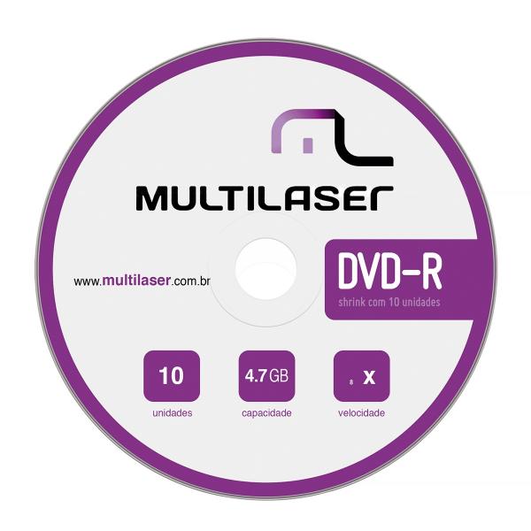 Midia Virgem Dvd -R Shrink 4.7Gb 10 Unidades Dv038 Multilaser