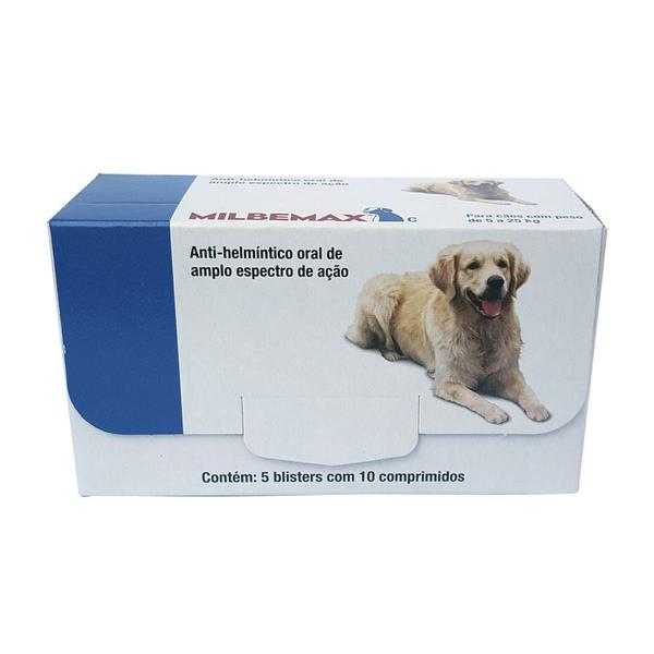 Milbemax Cães 5 a 25kg 50 Comp Novartis Vermífugo
