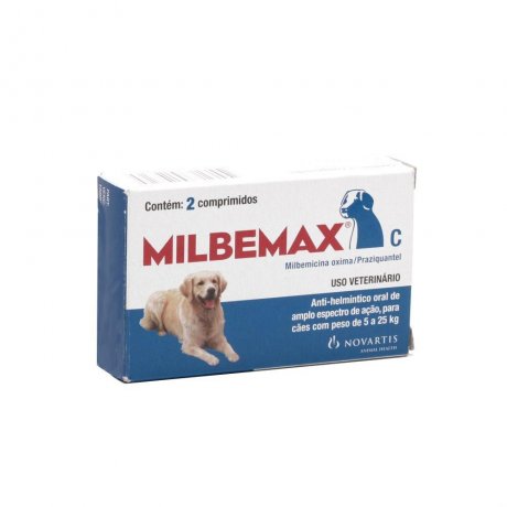 Milbemax Vermífugo Cães de 5kg à 25kg - 2 Comprimidos