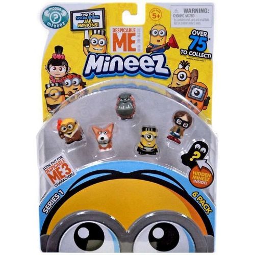 Mineez Minions Cartela com 6 Personagens - Dtc