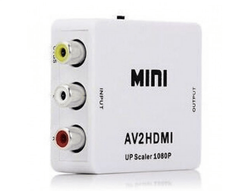 Mini Adaptador Conversor de Vídeo 3Rca Av para Hdmi