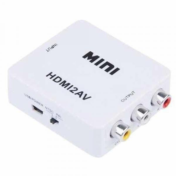 Mini Adaptador Conversor Hdmi para Video Composto Rca AV - HDMI2AV - Exbom