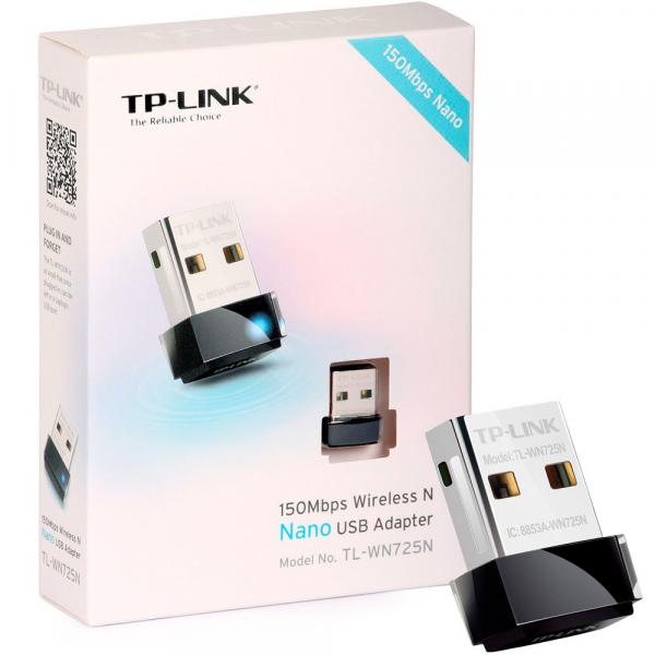 Mini Adaptador TP-Link N USB Wireless Nano 150Mbps TL-WN725N