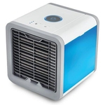 Prático Air Cooler Ventilador Eléctrico Mini condicionador de ar Umidificador Air Cleaner Night Light Home Office Appliance