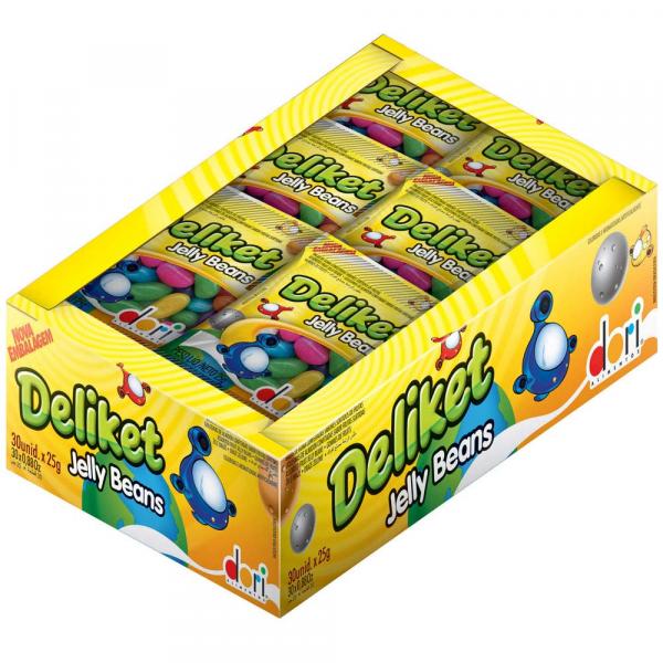 Mini Bala de Goma Confeitada Jelly Beans Deliket 20g C/30 - Dori