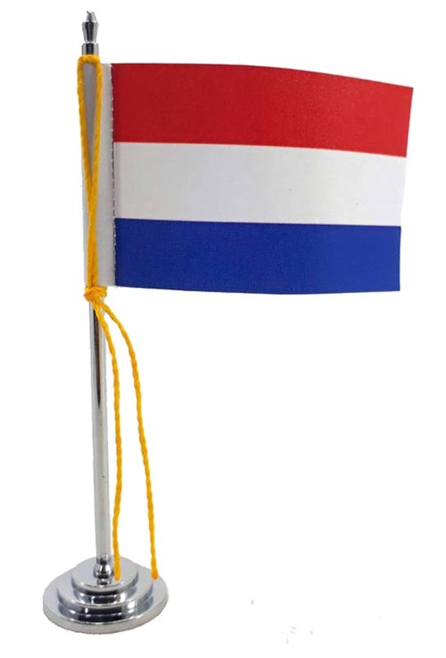 Mini Bandeira de Mesa da Holanda 15 Cm Poliéster