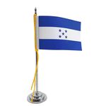 Mini Bandeira de Mesa da Honduras 15 Cm Poliéster