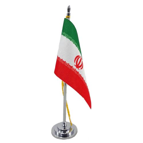 Mini Bandeira de Mesa da Irã 15 Cm Poliéster