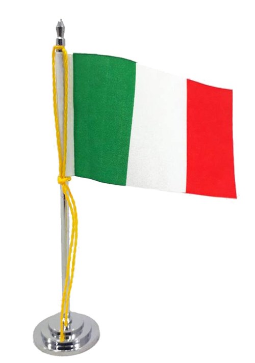 Mini Bandeira de Mesa da Itália 15 Cm Poliéster